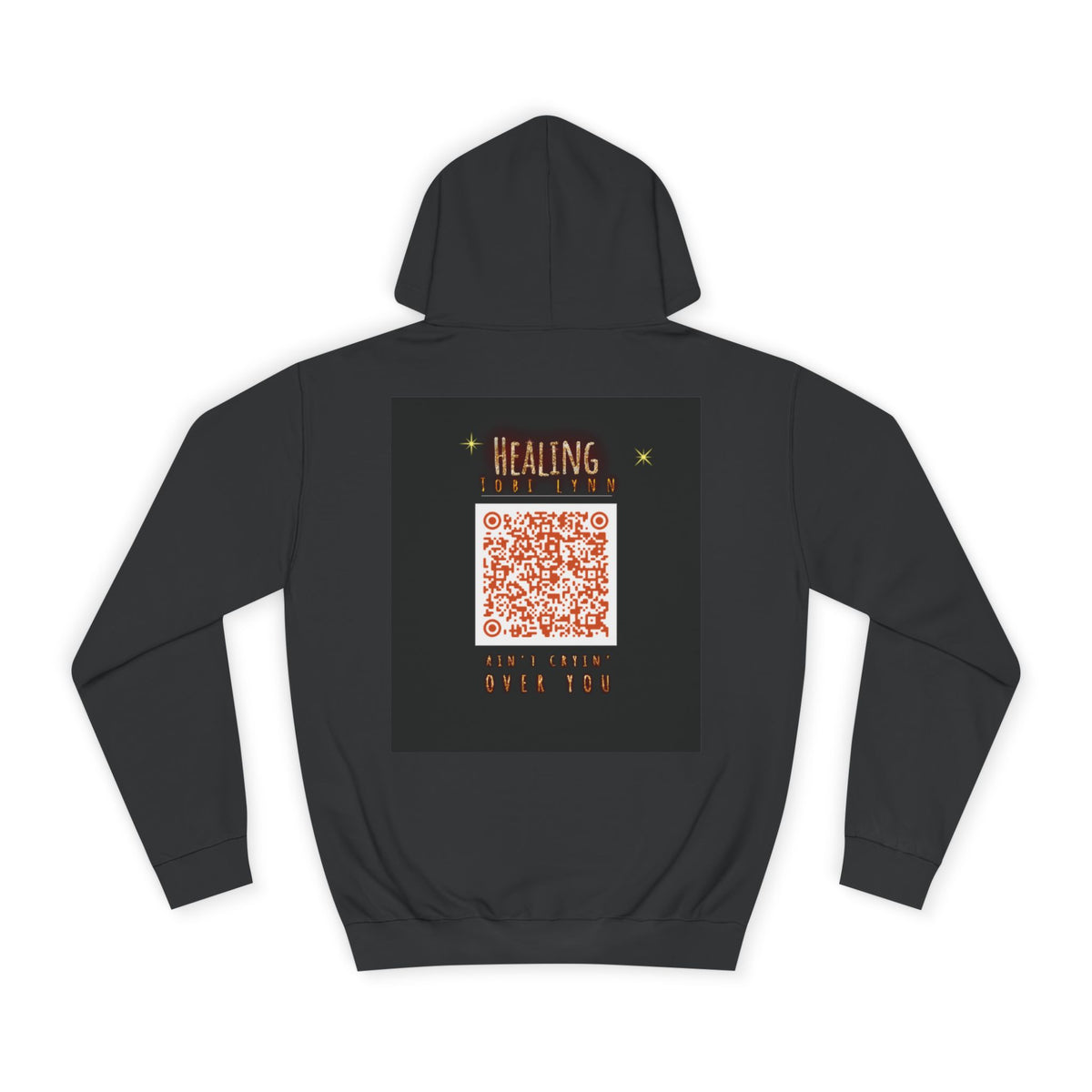 Healing QR Code Hoodie — Spiritual Wellness Graphic Sweatshirt