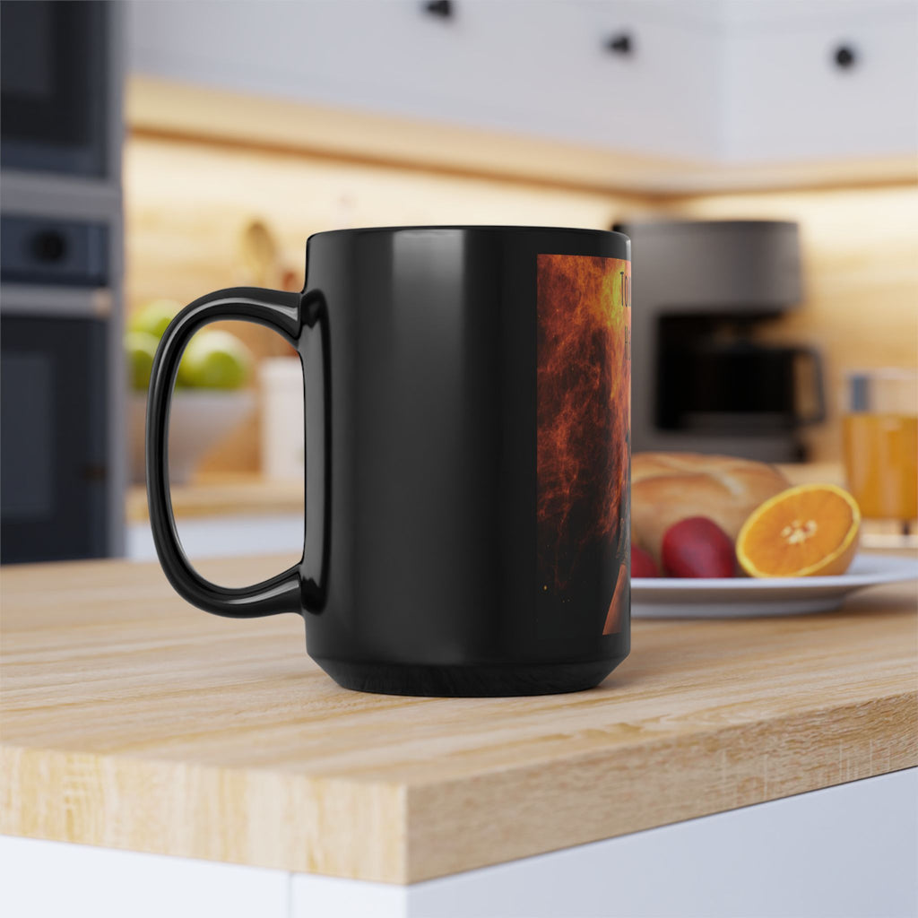 Black Mug — 'Tobi Lynn Healing' Flames Design Coffee Mug