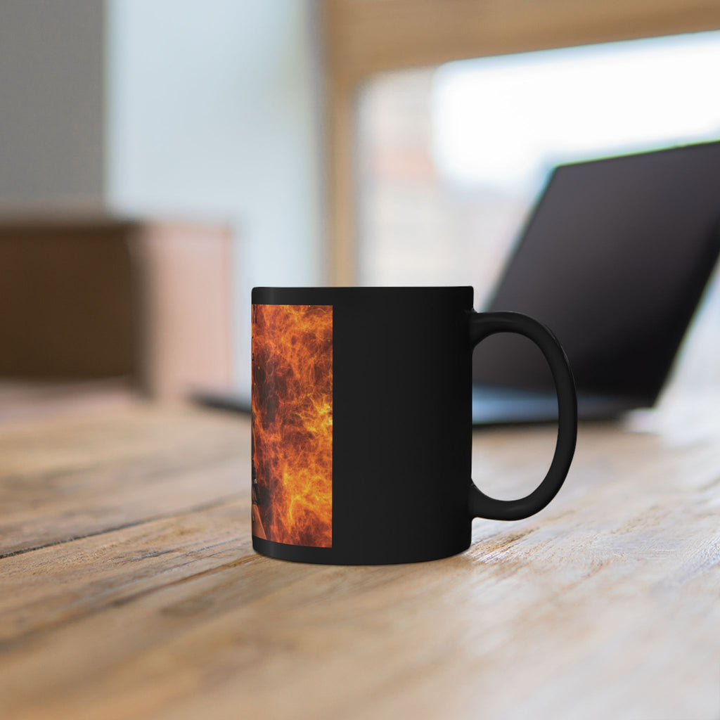 Black Mug — 'Tobi Lynn Healing' Flames Design Coffee Mug