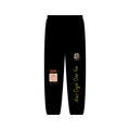 Graphic Joggers — "Ain’t Givin’ Over You" Black Sweatpants with QR Code & Crest