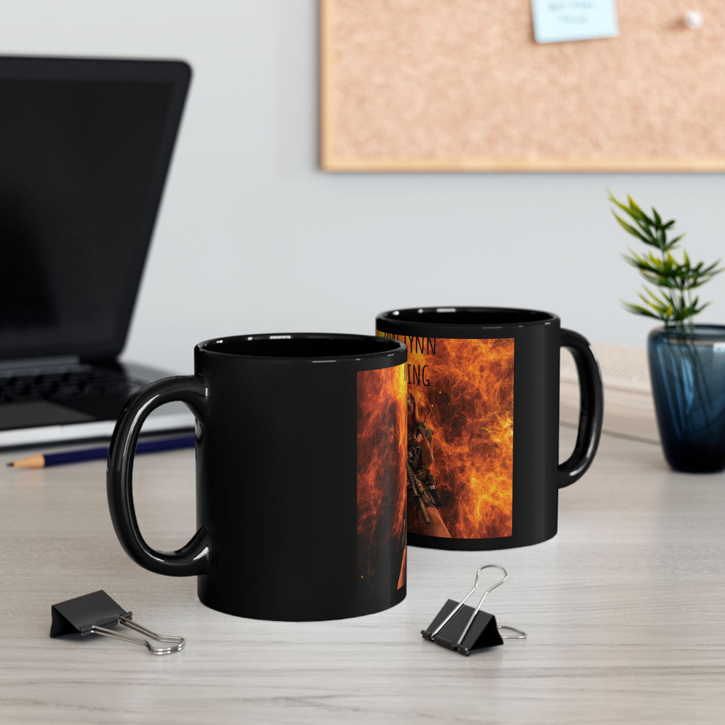 Black Mug — 'Tobi Lynn Healing' Flames Design Coffee Mug