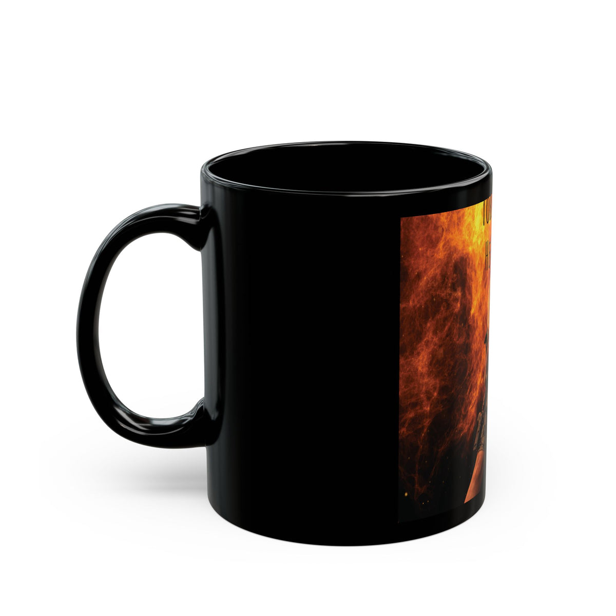 Black Mug — 'Tobi Lynn Healing' Flames Design Coffee Mug