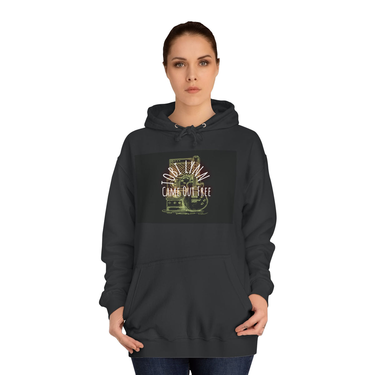 Healing QR Code Hoodie — Spiritual Wellness Graphic Sweatshirt